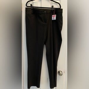 NWT Lane Bryant - Black Straight Trousers - tummy control - Size 18 - stretch -